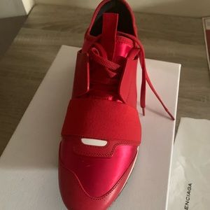 Gentle worn red  balenciaga sneakers